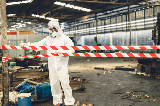 Professional Infectious Disease Decontamination technician working in Fairfax, VA
